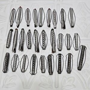 Vintage Metal Perm Curler Rds Tip Top Goody Lot of 28